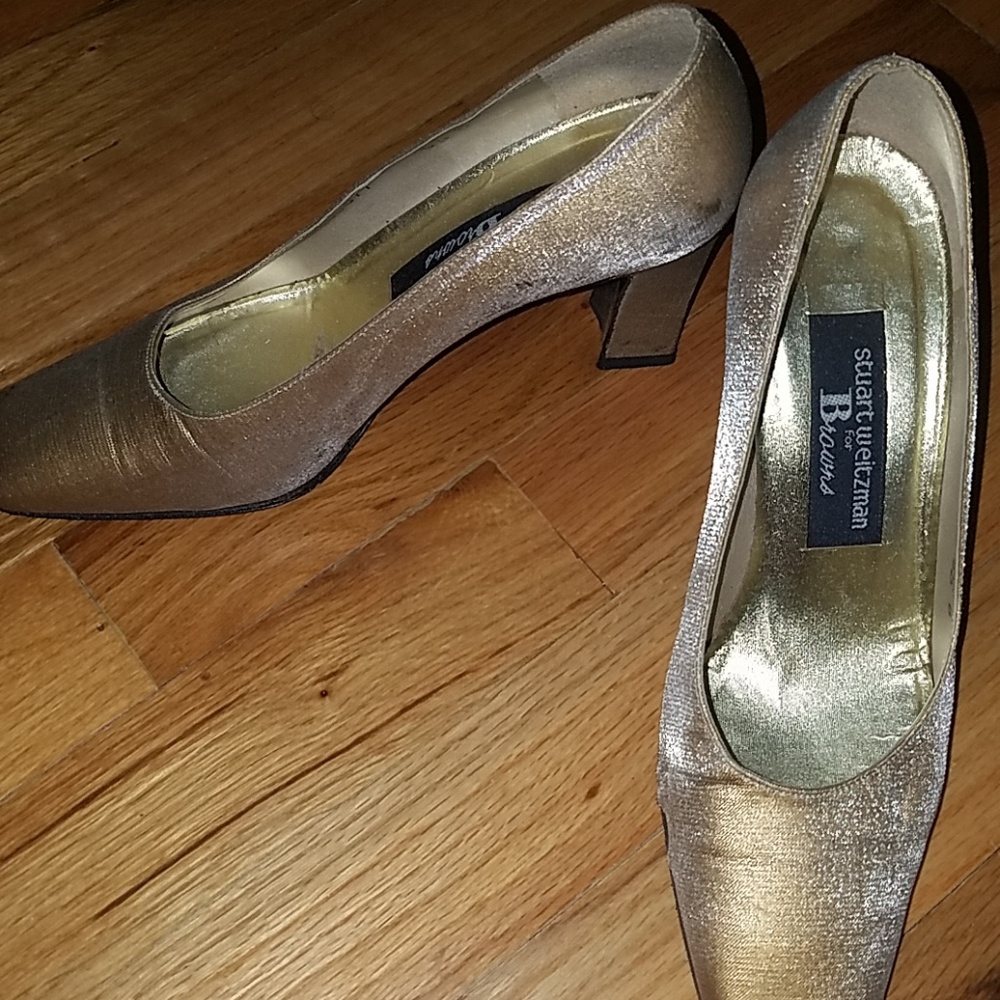 Gold shimmer Stuart Weitzman for Browns pumps